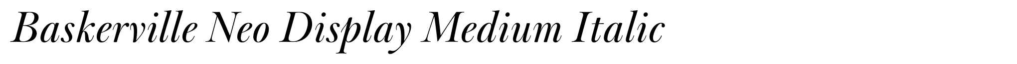 Baskerville Neo Display Medium Italic image
